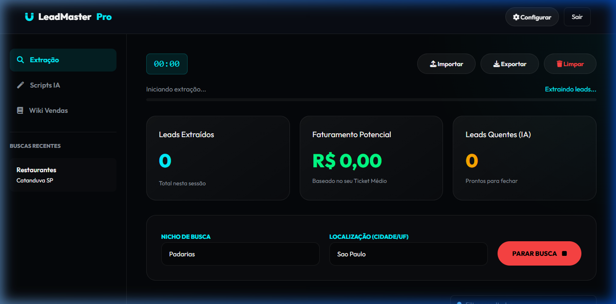 Extração de Leads Real